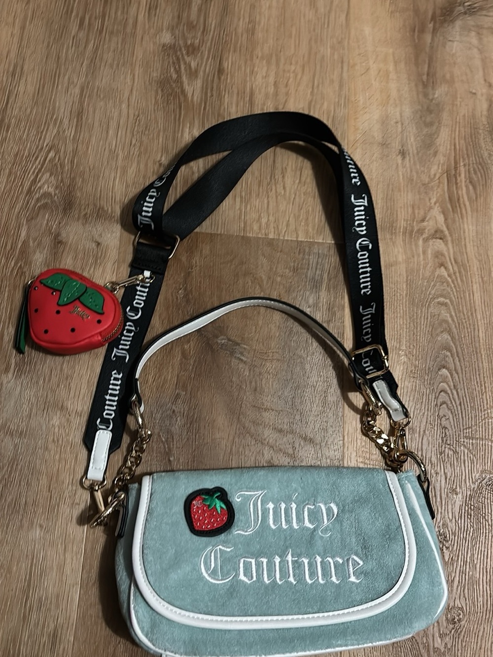 Juicy Couture Strawberry Shoulder Bag with Crossbody Strap